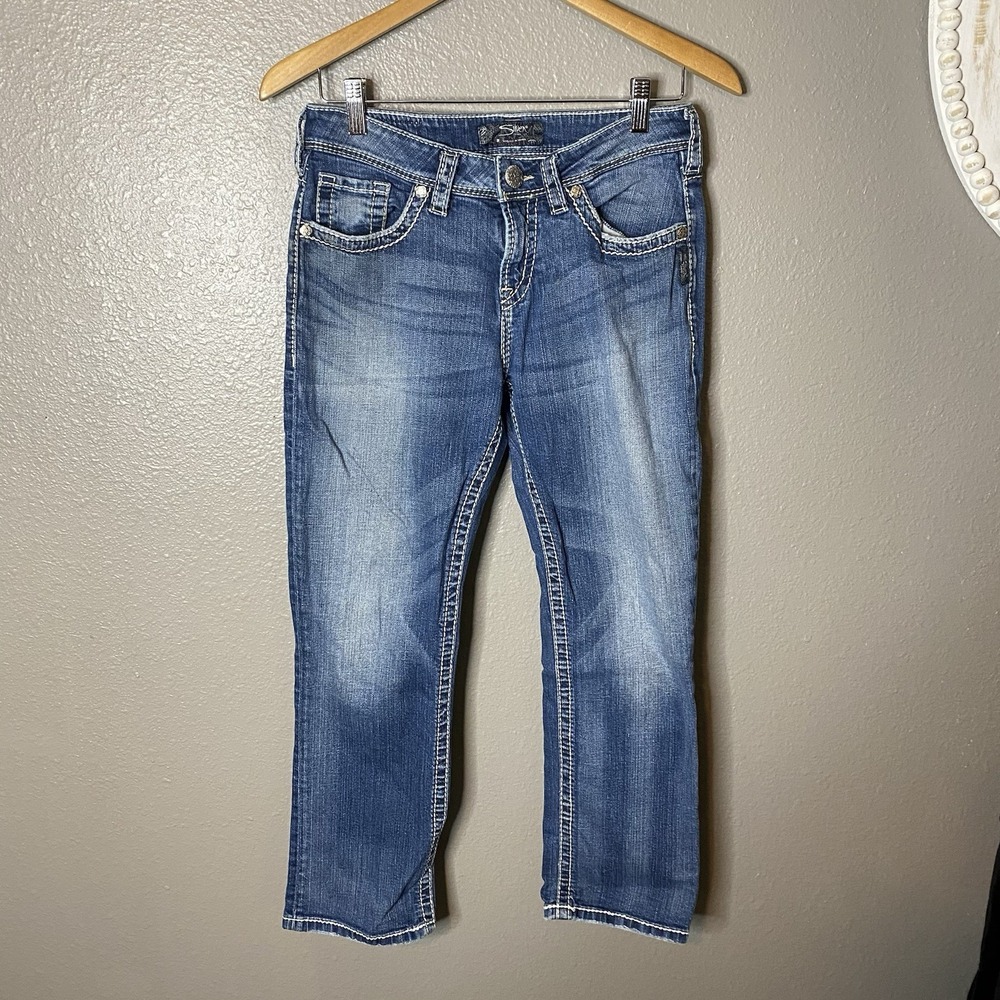 Silver Jeans NATSUKI CAPRI Mid Rise Stretch Womens size 29 - Picture 2 of 4